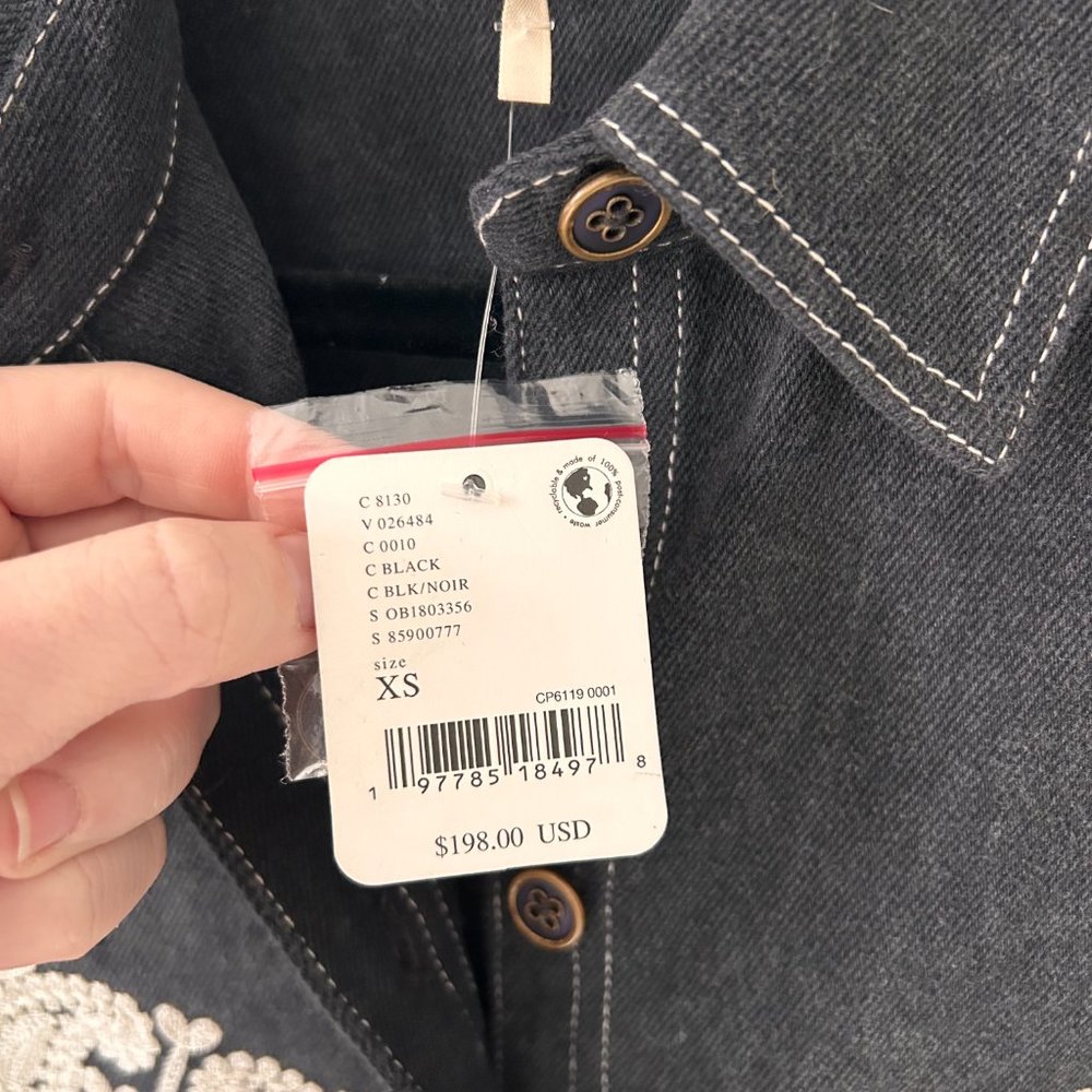NWT Free People Bali Midnight City Denim Mini Dress - Picture 6 of 7
